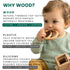 0-3 3-6 6-12 Wooden Baby Rattle & Teething Ring Heart | Natural Montessori Teething Toy Babies Months | Non-Toxic