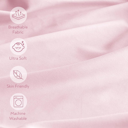 Magik & Kover 4 Pack, Set Mini Crib Sheets Girl Baby Crib Sheet for Mini Crib Mattress and Playard Mattress, Soft
