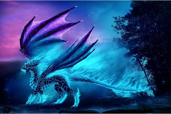 Jigsaw Puzzle 1000 Piece Dragon in The Mountains Classic Adult Puzzle DIY Kit, Unique Gift