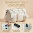 Extra Large Diaper Tote Bag with Shoe Compartment & Pacifier Pocket, Travel Baby Diaper Bag for Mom, Hospital Maternity