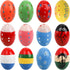 Peohud 24 Pack Wooden Egg Shakers - Maracas Percussion Musical Easter Eggs for Kids, Toddler Music Learning Toys