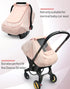 Summer/Spring,100% Baby Car Seat Cover for Organic Cotton Carseat Cover for Babies,Infant Car Seat Cover Canopy