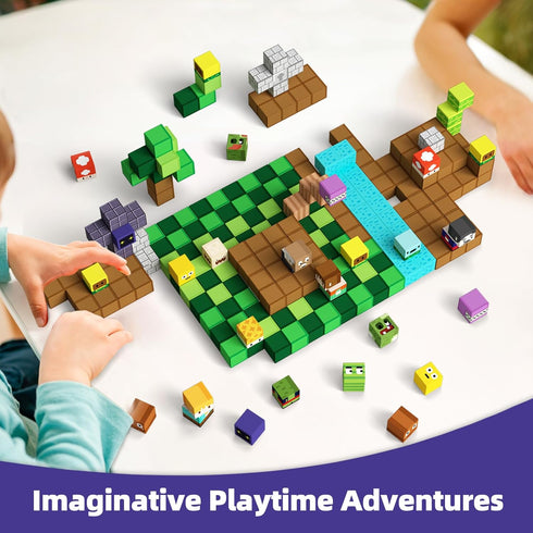 100PCS 3+, GobiDex Magnetic Blocks Game-Based Kid Building Toys for Boys Girls Build MagWonder World with Zomblock