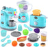 CUTE STONE Kids Kitchen Playset, Toy Kitchen Appliance Sets with Working Coffee
