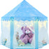 EVOIONOS Frozen Princess Tent for Girls - Kids Play Tent with Snowflake Lights, Castle Playhouse, 55 x 53 inches, Blue