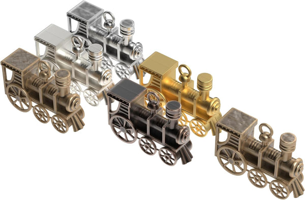 Mexican Train Marker Train Accessory - Assorted Finishes - Replacement Metal Domino
