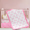 Hahafelt 3 Pcs Baby Girls Crib Bedding Set Coquette Pink Bow Baby Bedding