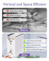 E1vee1 Freeze Organizer and Tower for Breastmilk Storage Bags, First-in First-Out Container Storing System