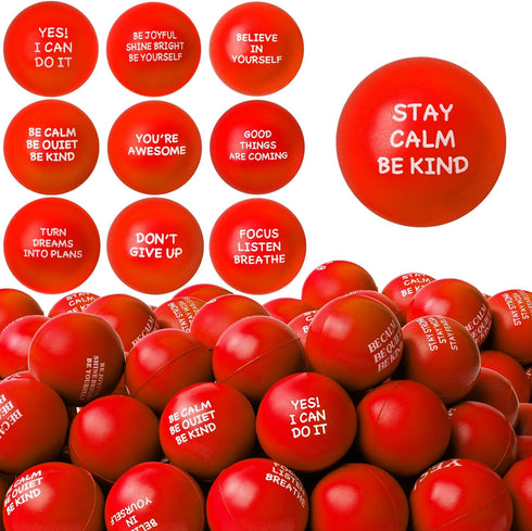 SHQDD 100PCS Motivational Stress Balls for Adults and Kids - Stress Balls