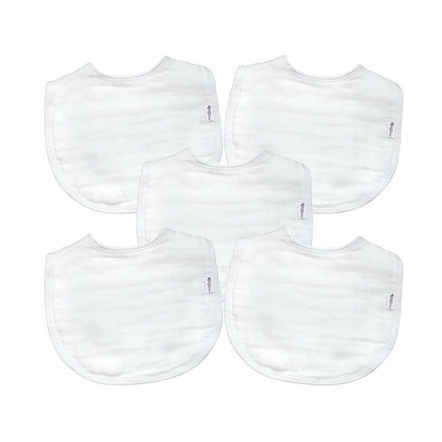 Green Sprouts Absorbent Organic Cotton Muslin Bibs, 0-12mo Hypoallergenic, STANDARD 100 by