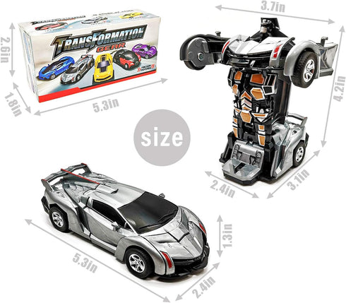 Toy Cars for 3-6 Year Old Boys, Friction Powered Car Truck Toys for 3-8 Year Old Boy, Transforming Toys Cars for