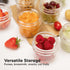 12pk 4oz KeaBabies Glass Baby Food Containers with Lids - Leak-Proof, Microwavable Small Glass Jars, Baby Purees