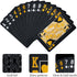 LAGEBONA Set, Waterproof Deck of CardsGift Playing CardsPoker Men Pool Poker Cards (Black Diamond)