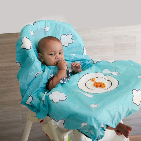 6-24 grabease Allover Waterproof Bib for Self-Feeding Infants and Toddlers, Machine Washable, Ages Months