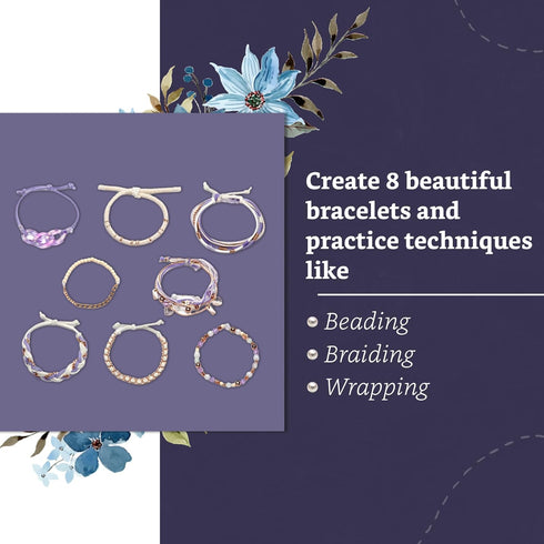 Craft Crush Bracelet Making Kit (Lilac), Friendship Bracelet Maker Set for Kids & Adults