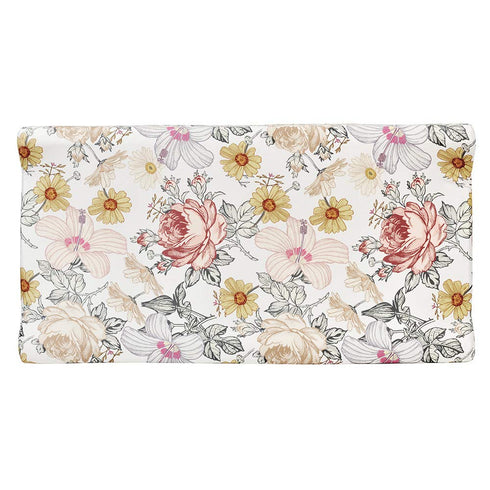 Stretchy Changing Pad Cover – Ultra Soft Diaper Changing Pad Table Sheets for Girls Boys Pure Cotton Safe and Snug Cradle Sheets Machine Washable Fit 32"/34'' x 16"Pad (Flower)