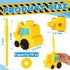 12 Set 10 oz Tanlade Excavator Truck Cups with Straws, Tractor Birthday Party Decorations Plastic Excavator Shape Cup