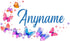 Custom Nursery Room Wall Personalized Girl Name with Butterfly Stickers Wall Decal Cute Decals and Stickers