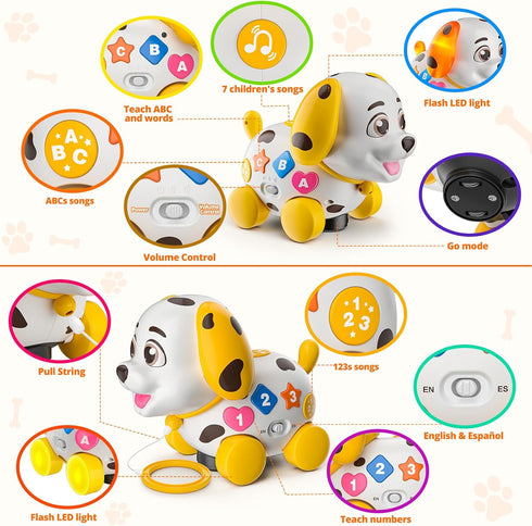 6-12 1st 1 6 7 8 9 10 12-18 Baby Toys Month, First Birthday Gift for Year Old Boys Girls, Musical Crawling & Walking