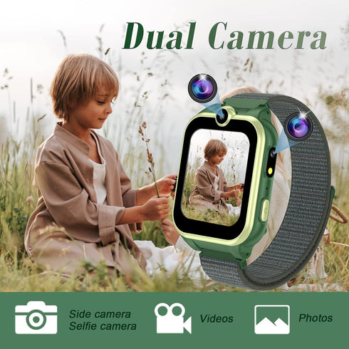 Kids Smart Watch for Girls and Boys - Dual Camera Touchscreen Smart Watch with 18 Games and Music Player