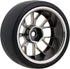 4PCS Plastic RC 1:10 On-Road Racing Car Drift Smooth Tire & Y-Shaped Plated Yellow Wheels
