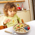 Silicone Baby Feeding Set, 2 Pack Divided Suction Plates, Spoons and Forks for Toddler Utensils, BPA Free