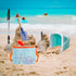 10 Pack Set Beach Toys Adjustable Extra Long Sand Sifter Mesh Shovel Mesh Beach Bag for Kids Foldable Beach Bucket