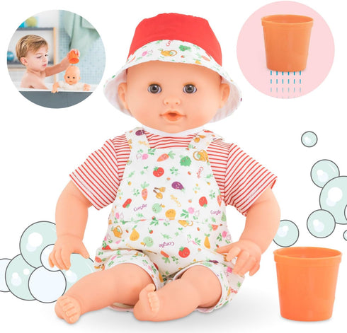 Corolle Bebe Bath Calypso Garden Delights Baby Doll - Soft Body, Play Cup, Ages 18 Months+