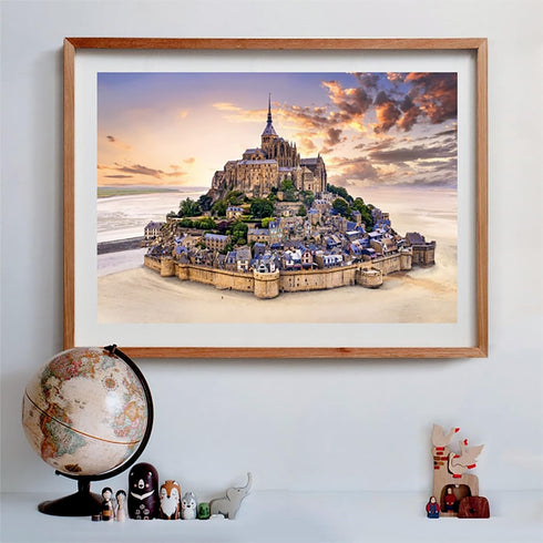 1500 14-99 31727 Clementoni Jigsaw Puzzle Pieces, Collection The Mont Saint-Michel Rising, Puzzle for Adults Years