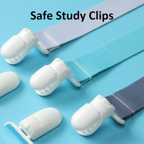Neutral Pacifier Clips, 10 Pack Binkie Holder Clips for Boys and Girls, Fits Most Pacifiers and Toys