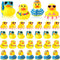 Honoson 72 Pcs Summer Beach Rubber Duckies Bulk Mini Rubber Duck Bath Toys