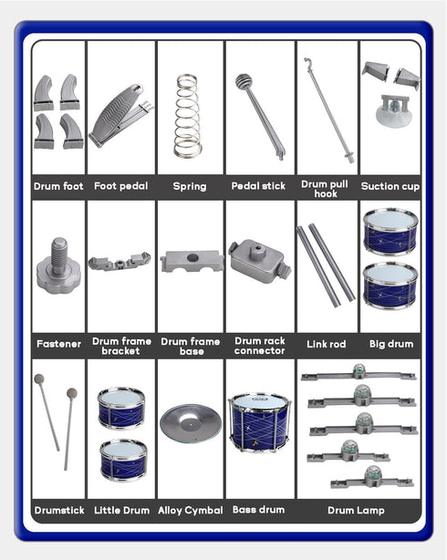 ZFSZSY Sets 2-5, Set 1-3, 3-5 5-7 6-10 Kids Drum for Drum for Toddlers Mini Baby Junior Youth Percussion Beginner Small