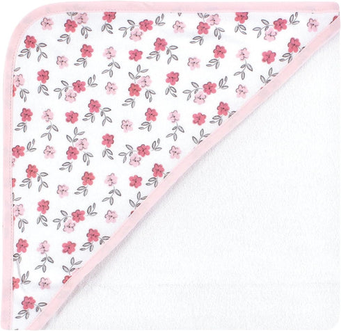 Floral Elephant Hooded Baby Towels - Unisex Cotton Rich Design