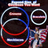 300 Pack 4th of July Glow Sticks Party Favors with Connectors, Patriotic Red White Blue Glow Accessories for