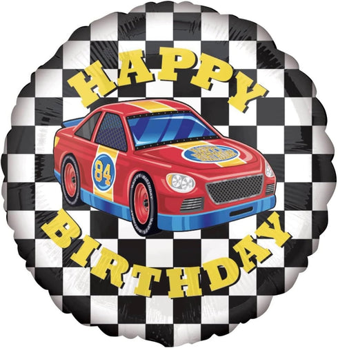 Anagram Race Car Birthday Party Supplies, 5pc Balloon Bouquet Decorations, BQ_4218