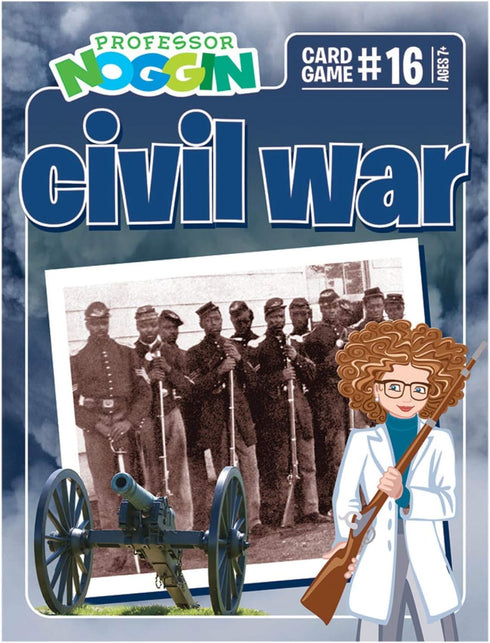 Outset Media Professor Noggin's Civil War Trivia Card Game - an Educational Trivia Based Card Game for Kids - Trivia, True or False, and Multiple Choice - Ages 7+ - Contains 30 Trivia Cards