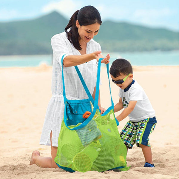 Xplanet Large Mesh Beach Bag for Family Beach Toys, Toy Storage Bag to Keep Away from Sand & Water