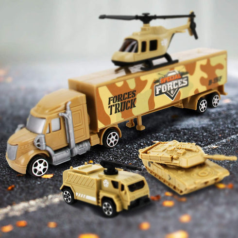 12 PCS Military Plastic Army Men Vehicles Toy Playset, Includes Stealth Bomber, Tanks, Helicopter