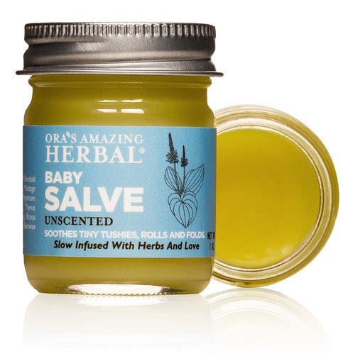 4 oz, Baby Salve, Diaper Balm Ointment, Drool Rash Prevention, Natural Diaper Cream, Calendula Thyme Burdock Cream