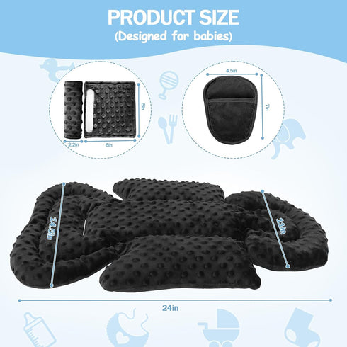 3 1 Infant Car Seat Insert Boy Girl, in Newborn Carseat Insert with Strap Pads, Car Seat Head Support for Baby