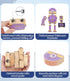 3+Years Playset, 3+ Fine Motor Building Robot Blocks for Old Kids, Snap on Robots Together Building Blocks, Take Apart