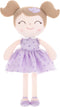 Gloveleya Baby Doll, I Love You Gifts, Soft Toy Plush Dolls, Purple Flocking Heart Girl 16 Inches