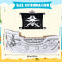 Eaasty Coloring Pirate Ship Cardboard Boat Playhouse for Kids Crafts DIY Large Kids Outdoor Playhouse Toy for Toddlers