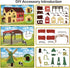 '-140 Set Playset 3-7 Peagprav Farm Animals Figurines Toys pcs Toy Barn Toy Horse Stable Tractor Trailer Windmill Farmer