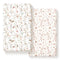 GRSSDER Stretch Ultra Soft Jersey Knit Fitted Crib Sheets Set, 2 Pack, Blush Pink Floral and Cute Animals