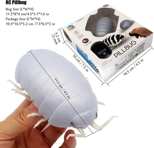 Pillbug Tipmant RC Bug Remote Control Worm Realistic Electronic Animal Prank Toy Insect Car Vehicle Kids Birthday Gifts