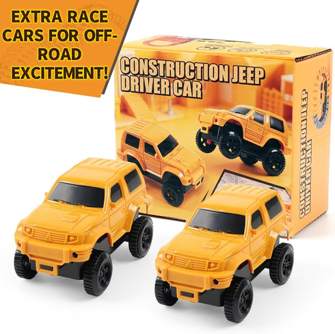 2-Pack 3 4 5 6 7 Set Construction Race Cars Accessories for Kids - Engineering Electric Toy Cars, Birthday Gifts