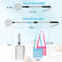 2 Pack 21.8in~34in Biggun Shark Tooth Sifter with Seashell Bags, Adjustable Sand Sifter & Beach Shovel, Beach Sand Toys