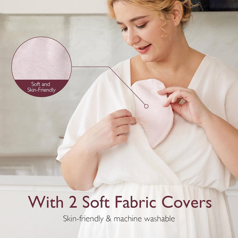 Momcozy Larger Breast Therapy Packs, Hot and Cold Breast Pads with Soft Covers, 2 Pack for Breastfeeding Relief