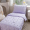 Caressma Lavender 4 Pieces Toddler Bedding Set - Lovely Pom Pom Tufted